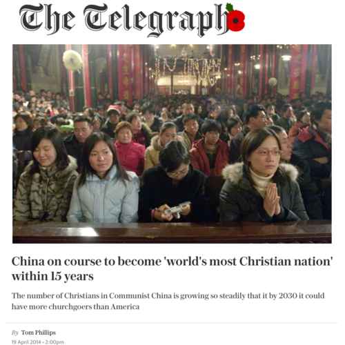 Kristendom er på fremmarsj i Kina