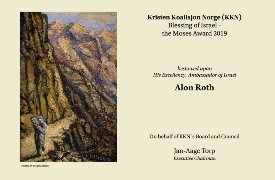 Moses-prisen til Israels ambassadør Alon Roth