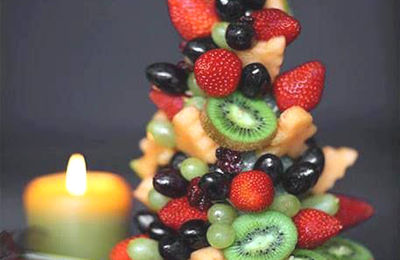 Елка из фруктов и овощей