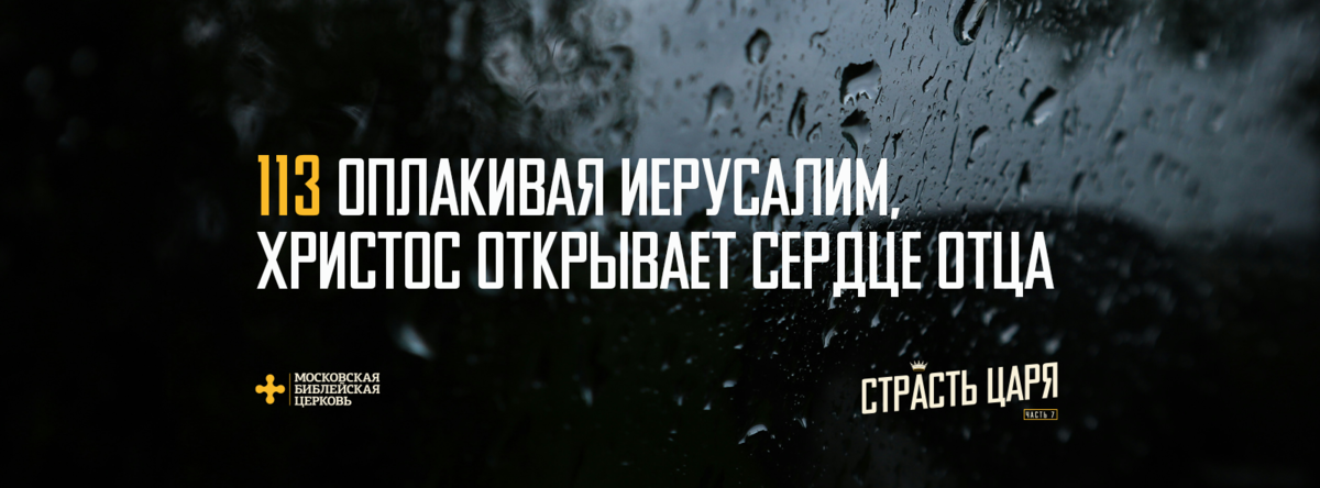 [МАТФЕЙ 113] Оплакивая Иерусалим, Христос являет сердце Отца