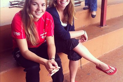 Lillian og Sigrid koser seg