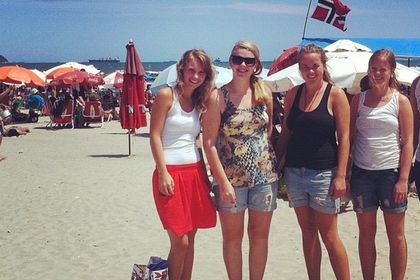 Vi fant ett norsk flagg på stranden