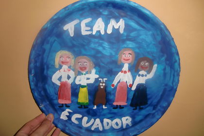 Kamilla har malt Team Ecuador.