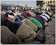 Египетские христиане защищают собой молящихся мусульман