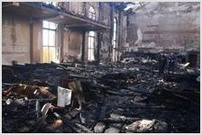 В Днепропетровске сгорел Дом молитвы на 1500 мест| ФОТО
