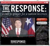Губернатор Техаса Рик Перри во время молитвенного ралли бросил вызов всей Америке