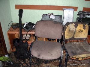 В Енакиево сгорел молитвенный дом христиан-адвентистов седьмого дня