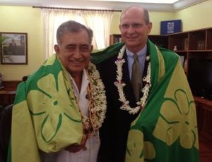 Президент Всемирной адвентистской церкви встретился с президентом Французской Полинезии