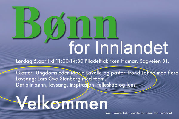Bønn for Innlandet lørdag 5.april