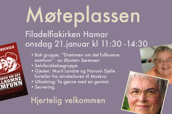Møteplassen onsdag 21.januar kl 11:30. 14:30