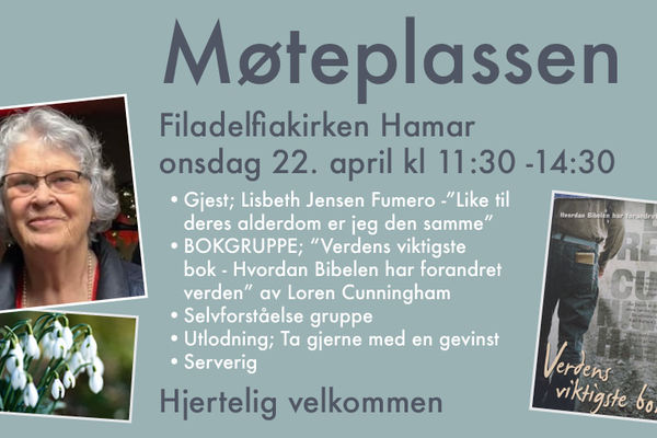 MØTEPLASSEN 22. april kl 11.30 - 14.30.