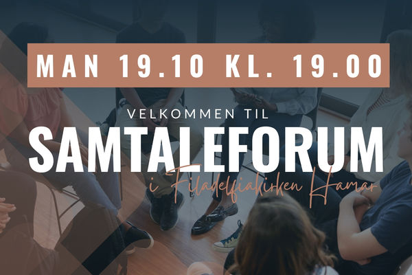 Samtaleforum man. 19. okt. kl. 19 -20:30