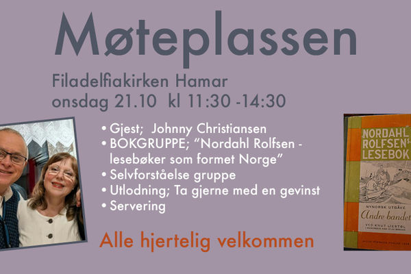 MØTEPLASSEN 21. oktober kl 11.30 - 14.30.