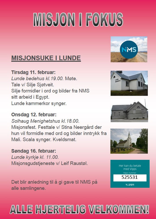 Misjonsuke i Lunde 2020