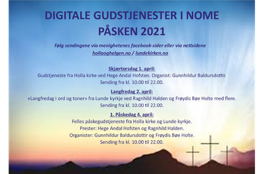 Påsken 2021: Digitale sendinger i Nome