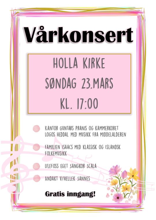 VÅRKONSERT i Holla kirke