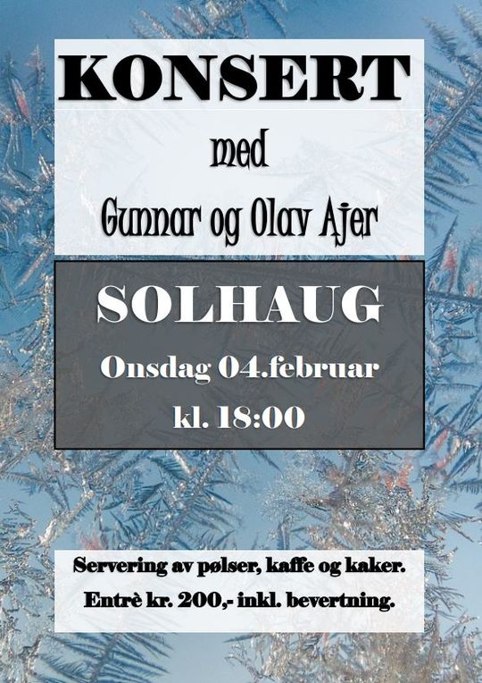 Konsert med Gunnar og Olav Ajer