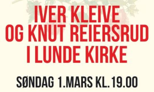 Konsert med Iver Kleive og Knut Reiersrud