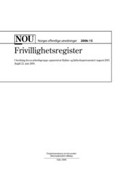 NOU 2006: 15 Frivillighetsregister