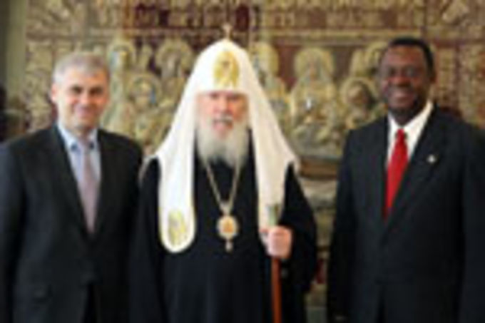 Глава Всемирного баптистского альянса Невилл Калам встретился с Патриархом Алексием II