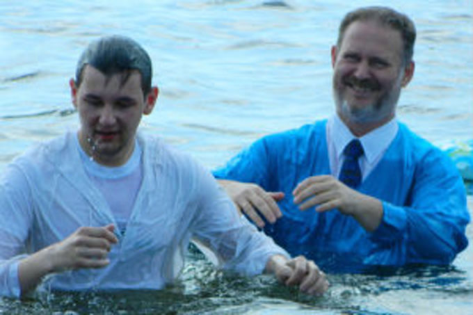 Общемосковское крещение в Строгинской пойме