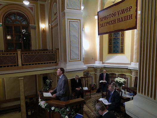 Встреча Пасхи в Московской центральной церкви ЕХБ