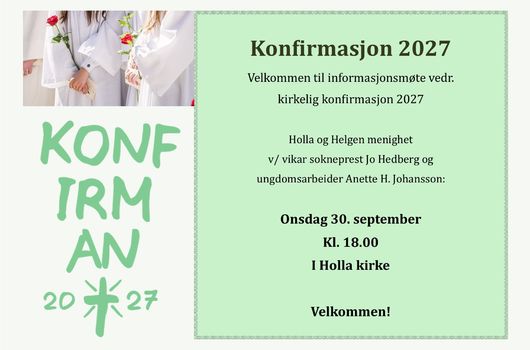 Informasjonsmøte konfirmasjon 2027