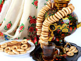 Русская чайная станция на праздник