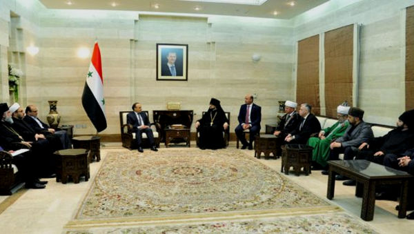 Премьер Сирии встретился со священнослужителями из России и поблагодарил их за помощь