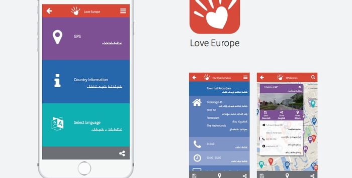 'Love-Europe', app voor vluchtelingen (fase 1)