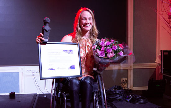 PRISVINNER: Birgit Skarstein fikk Livsvernprisen 2019 for å sette funksjonshemmedes rettigheter på dagsorden på en fremragende måte ifølge organisasjonen Menneskeverd. FOTO: Ingunn M. Ruud, KPK