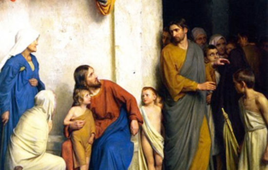 Jesus og barna, malt av Carl Bloch. Fra Wikimedia Commons.