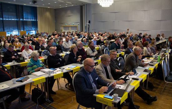 STEMTE MOT ENDRING: Kirkemøtet, som i disse dager er samlet i Trondheim, stemte mandag mot å endre kirkevalgreglene til et valg med kun selvstendige, kirkepolitiske lister. FOTO: Ingunn Marie Ruud, KPK