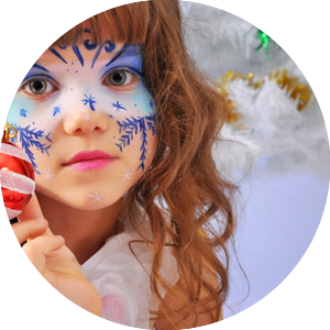 Новогодний аквагрим