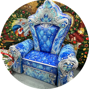 Аренда трона Зимняя сказка на мероприятие в Москве — надувной трон