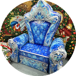 Аренда трона Зимняя сказка на мероприятие в Москве — надувной трон