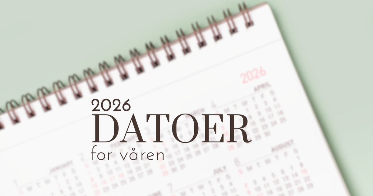 Datoer for våren i Bedehuskirken