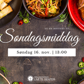 Velkommen til søndagsmiddag i kafeen!