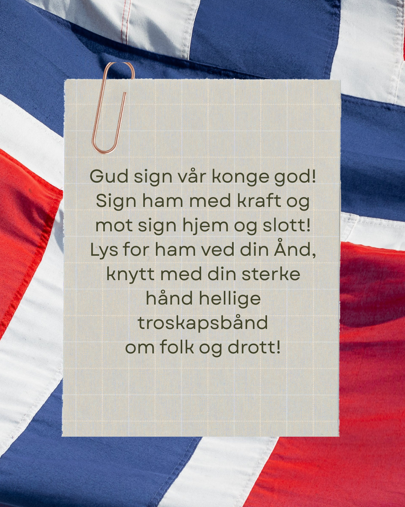 Vi ber for vår kjære konge!