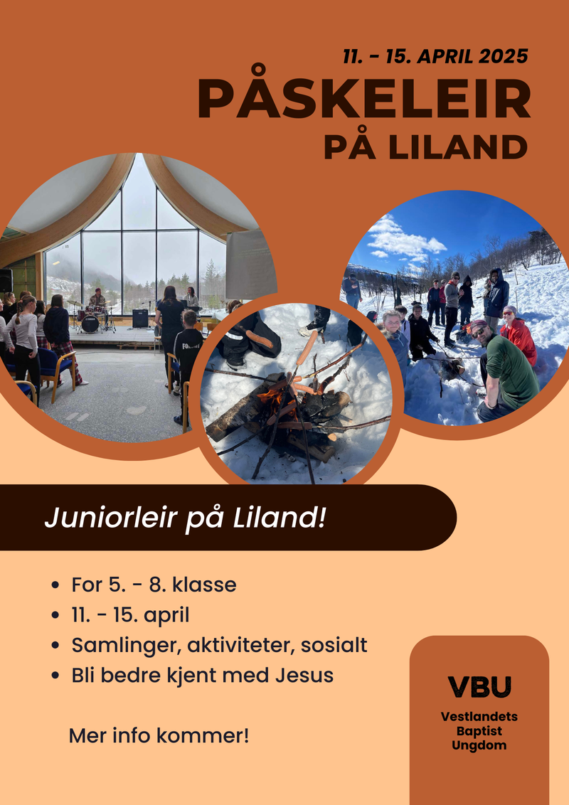 Juniorleir på Liland i påsken