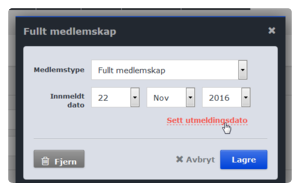 Hvordan melde ut et medlem?