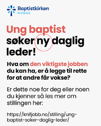 Ung baptist søker ny daglig leder