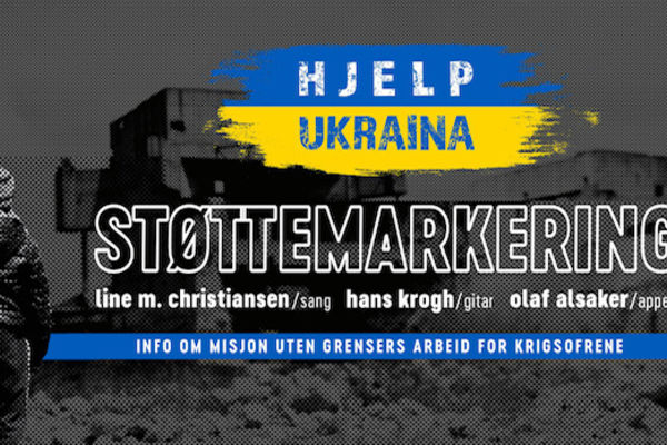 Støttemarkering for Ukraina
