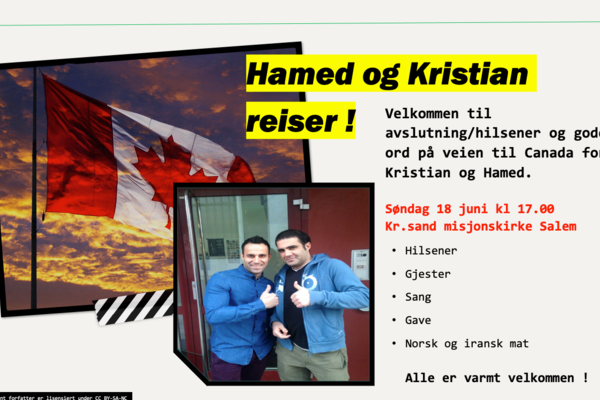 Kristian og Hamed reiser...
