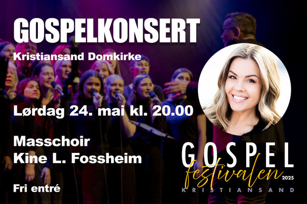 Gospelkonsert i Domkirka lørdag 24. mai 20.00!