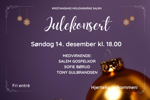 Julekonsert med Salem Gospelkor med gjester