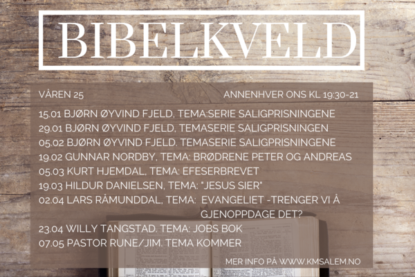 Bibelkveld høsten 2026