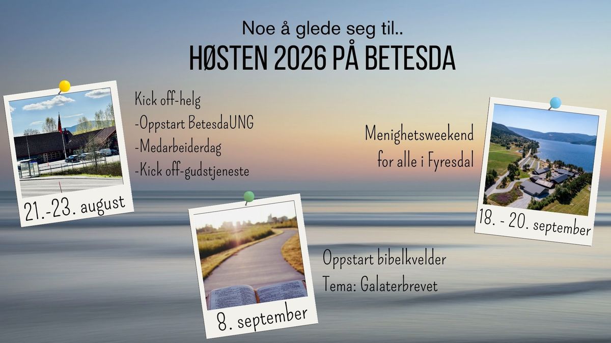Høsten 2026 - en sniktitt
