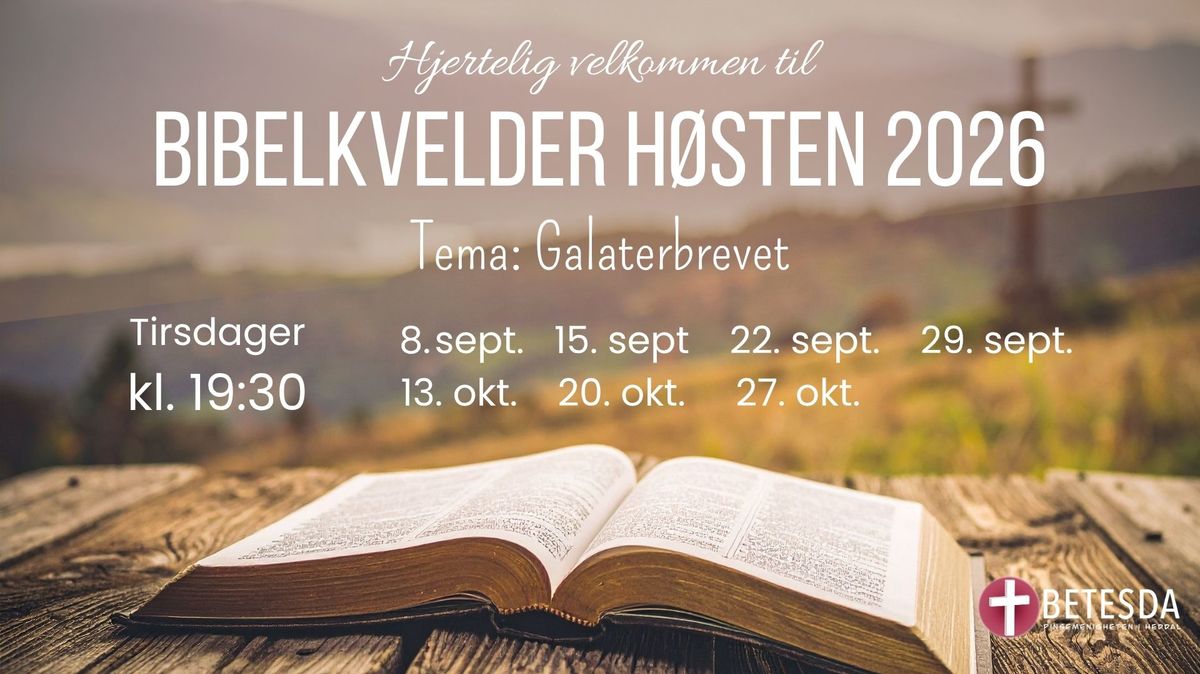 Bibelkvelder høsten 2026