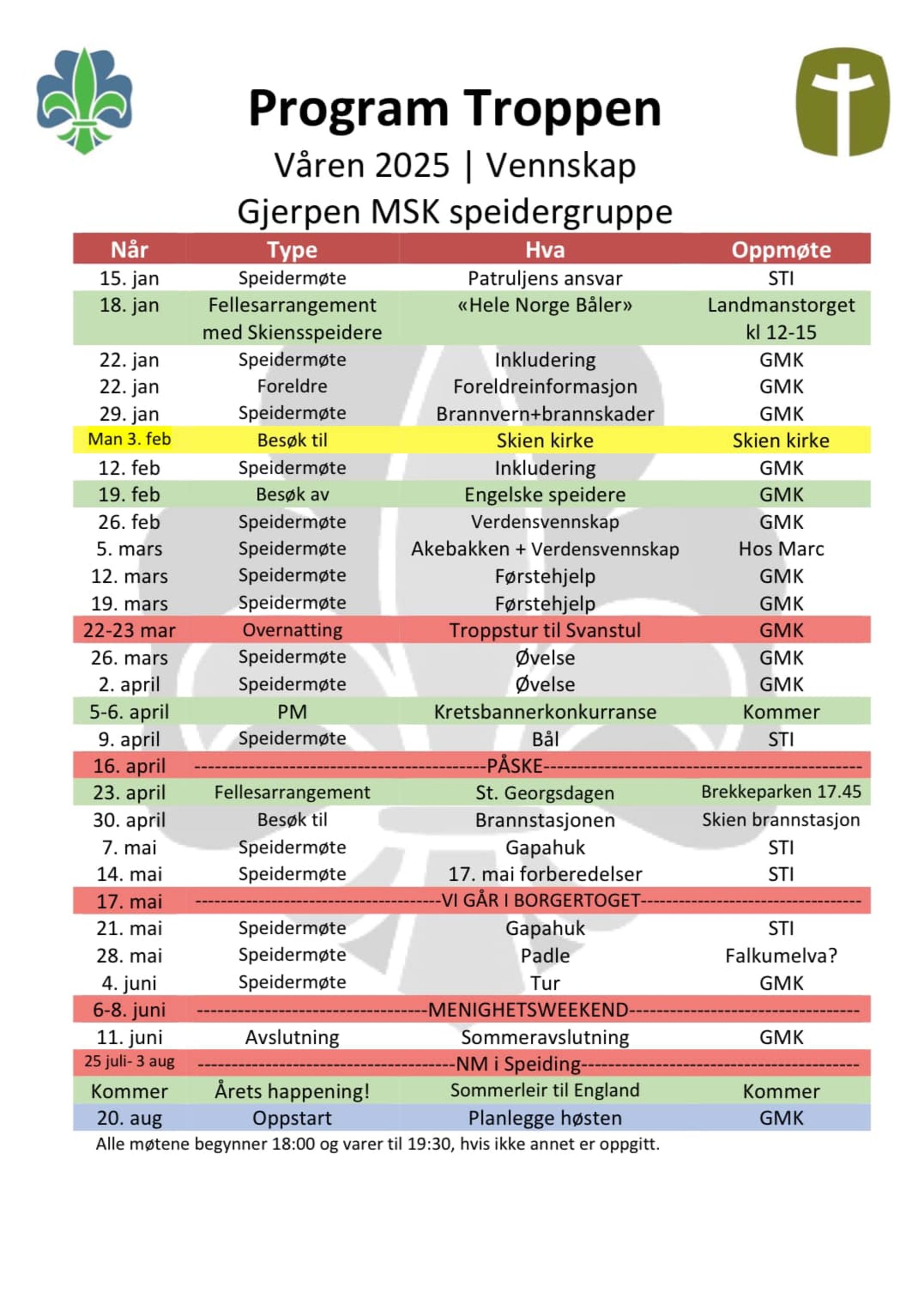 Speidergrupper i Gjerpen og Siljan
